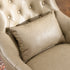 Letitia Faux Leather Wingback Chair - Khaki Accent Chair | Decorative Faux Leather Chairs | Kinwell Furniture | Modern Wingback Accent Chairs